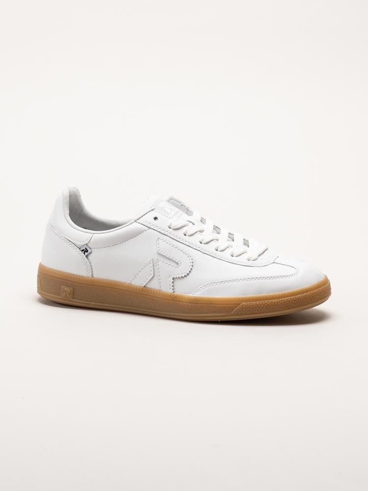 Rieker - Vita sneakers i skinn