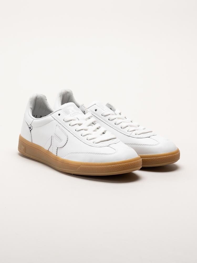 Rieker - Vita sneakers i skinn