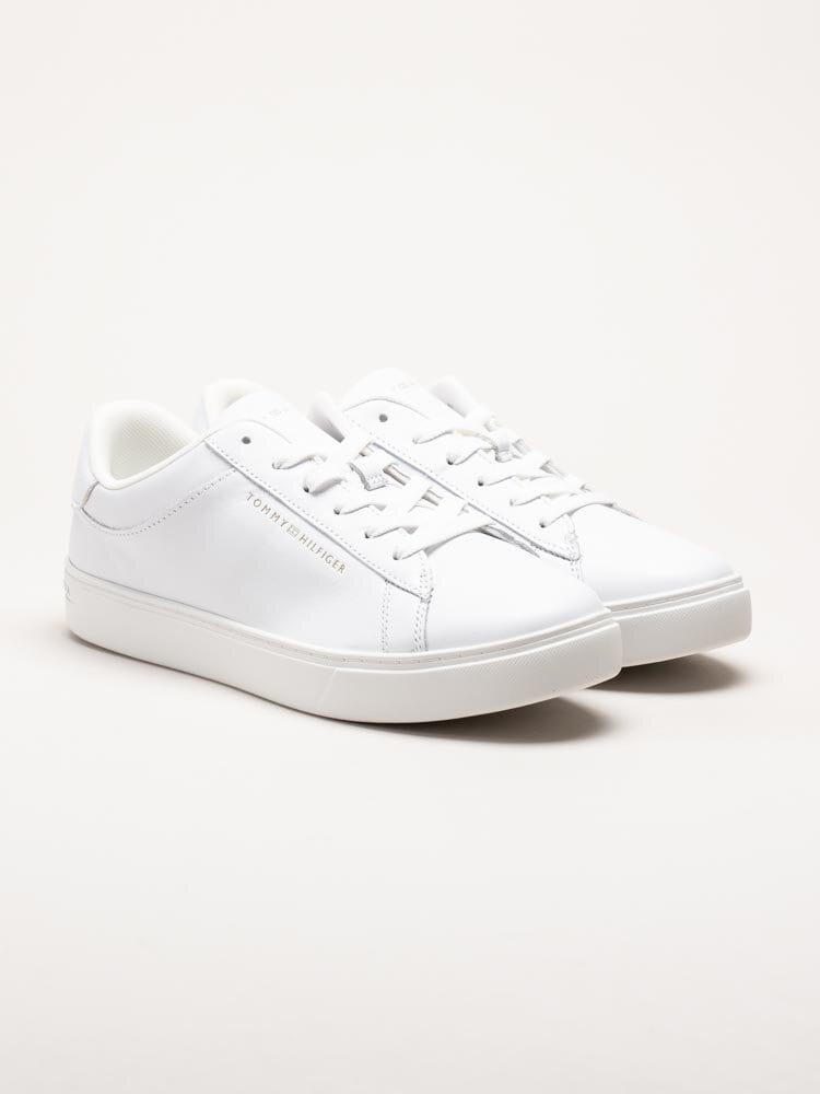 Tommy Hilfiger - Essential Court Sneaker - Vita sneakers i skinn