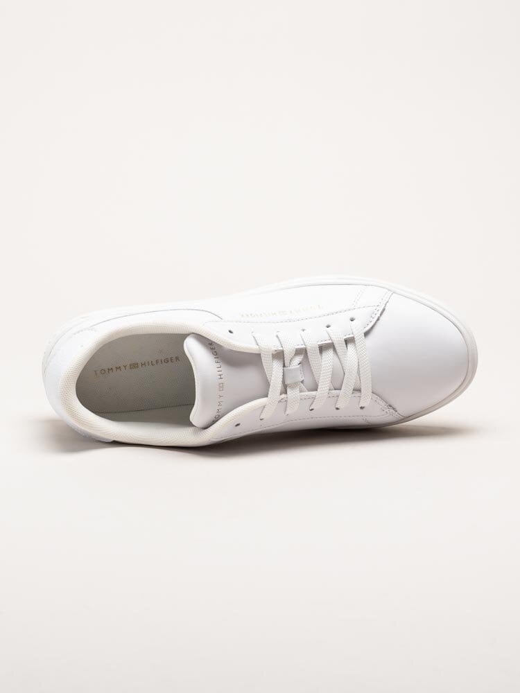 Tommy Hilfiger - Essential Court Sneaker - Vita sneakers i skinn