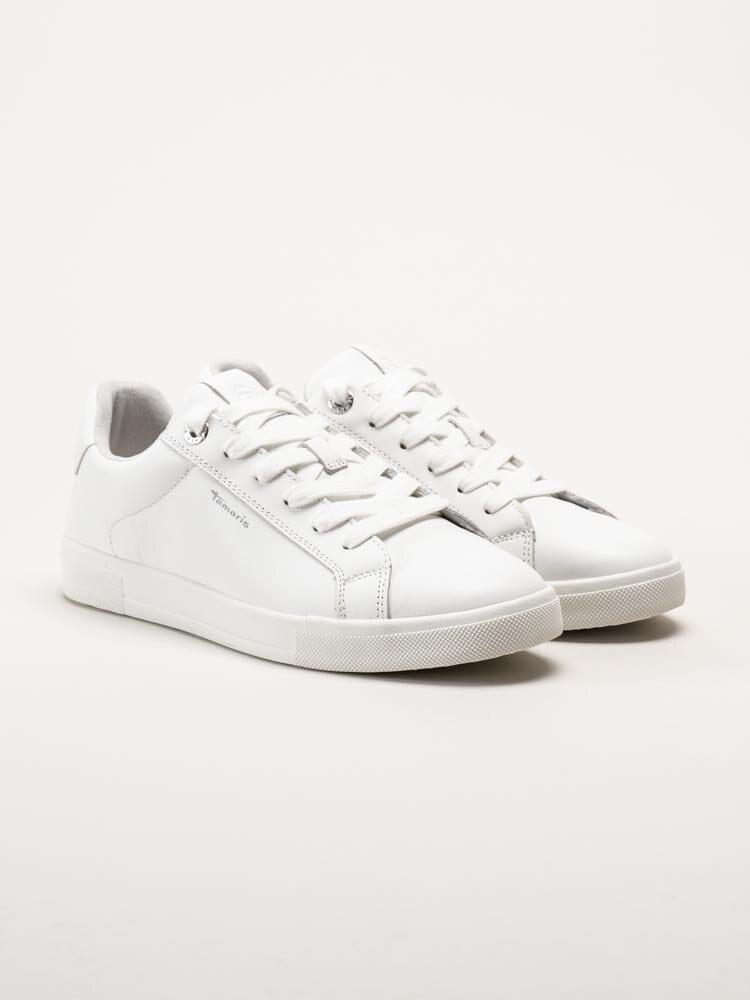 Tamaris - Vita sneakers i skinn