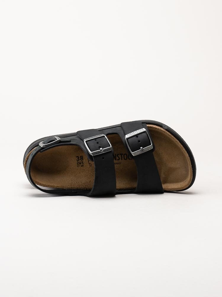 Birkenstock - Milano crosstown - Svarta sportiga sandaler i oljad nubuck