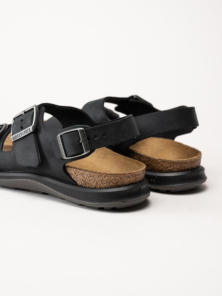 Birkenstock - Milano crosstown - Svarta sportiga sandaler i oljad nubuck