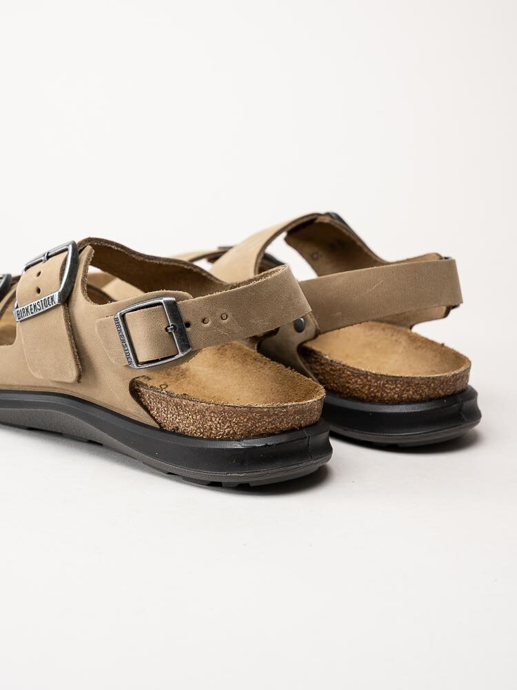 Birkenstock - Milano crosstown - Beige sportiga sandaler i oljad nubuck