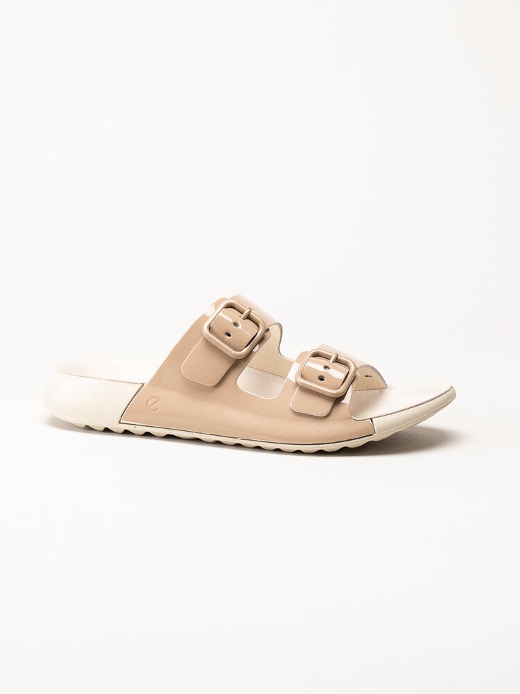 Ecco - Cozmo W Sandal Buckle - Vita slip in sandaler i lackskinn