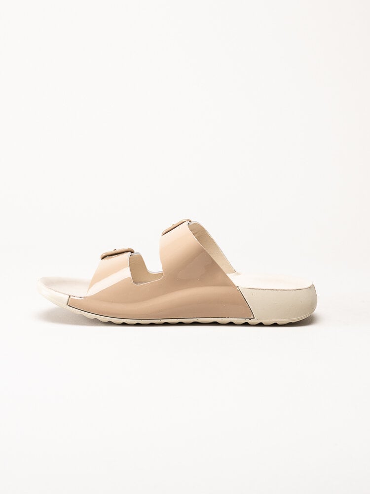 Ecco - Cozmo W Sandal Buckle - Vita slip in sandaler i lackskinn