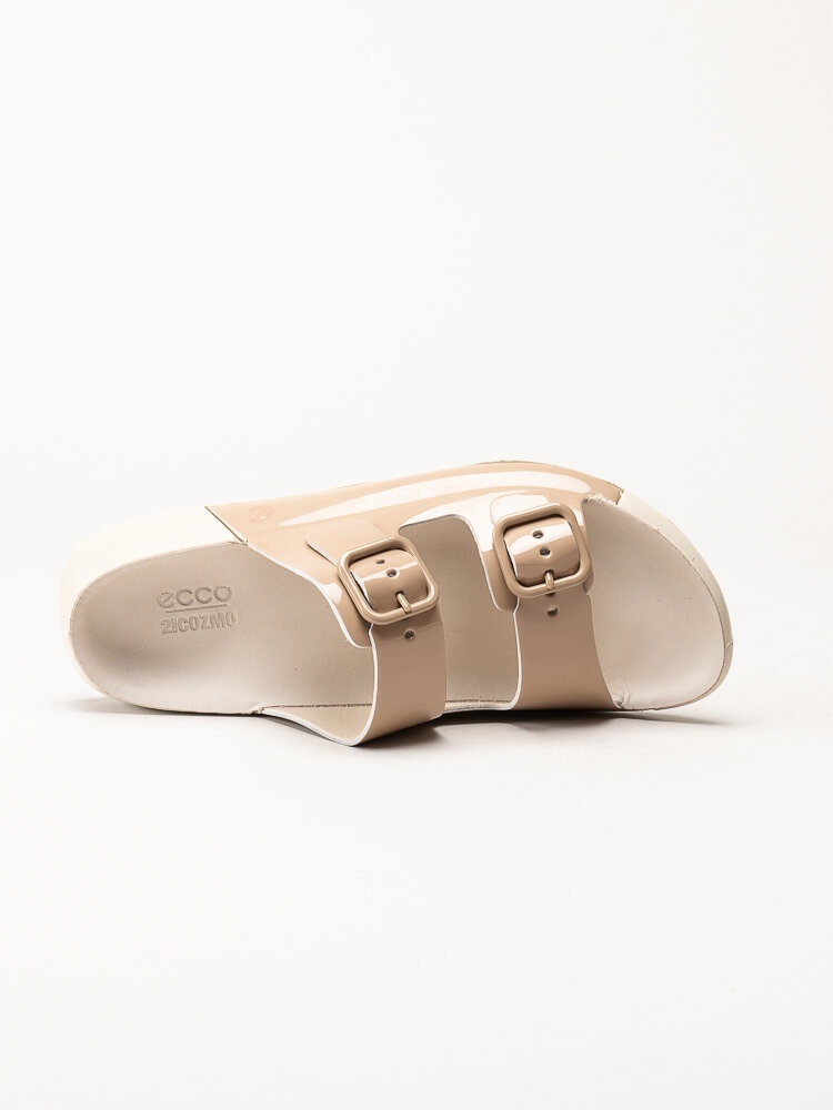 Ecco - Cozmo W Sandal Buckle - Vita slip in sandaler i lackskinn