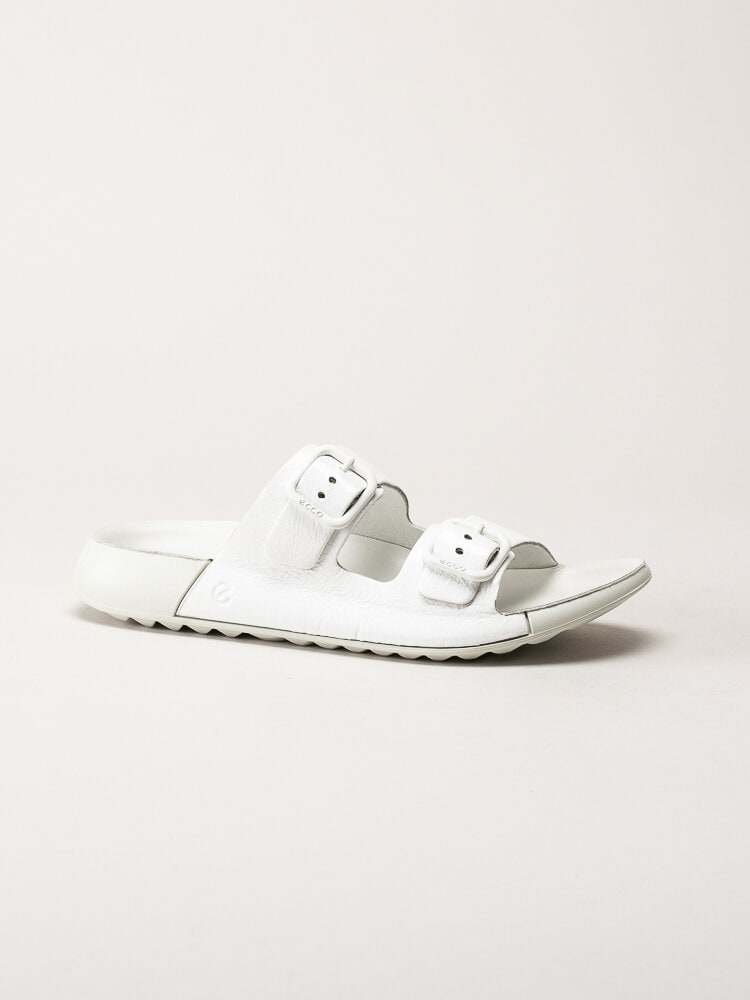 Ecco - Cozmo W Sandal Buckle - Vita slip in sandaler i lackskinn