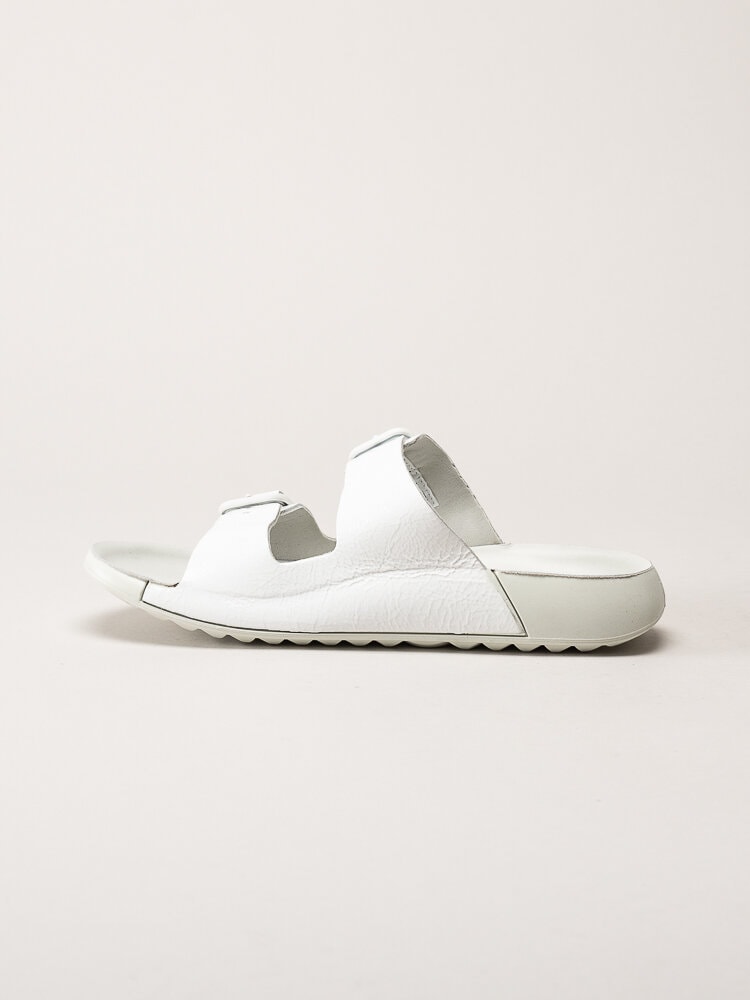 Ecco - Cozmo W Sandal Buckle - Vita slip in sandaler i lackskinn