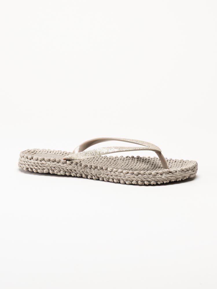 Ilse Jacobsen - Cheerful01 - Beige flip flops med glitter