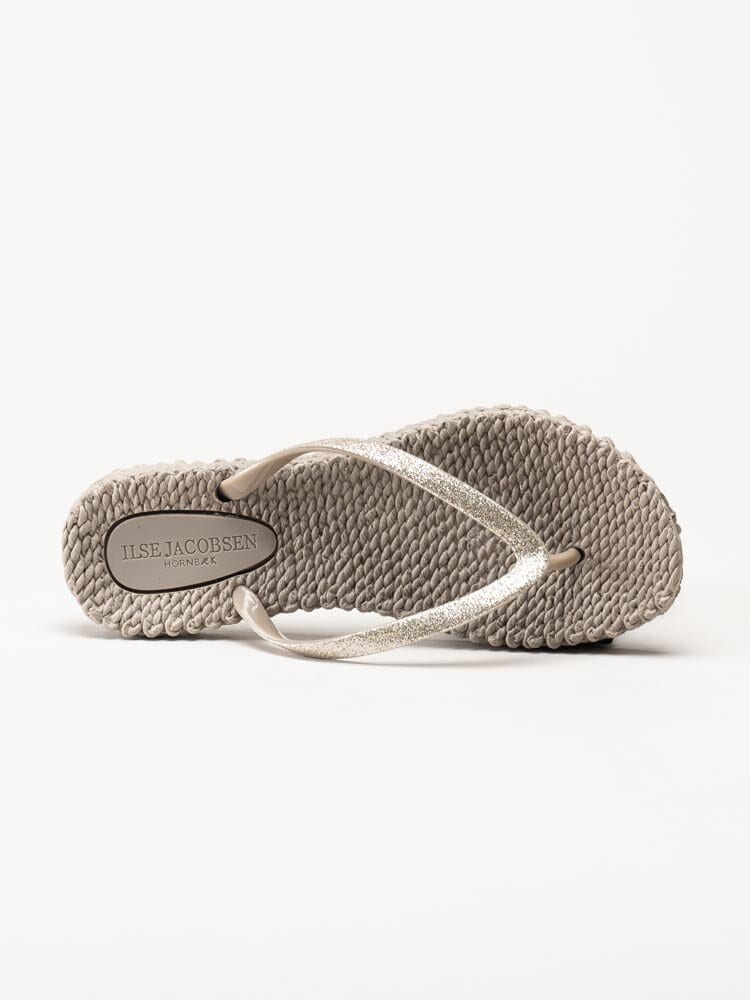 Ilse Jacobsen - Cheerful01 - Beige flip flops med glitter