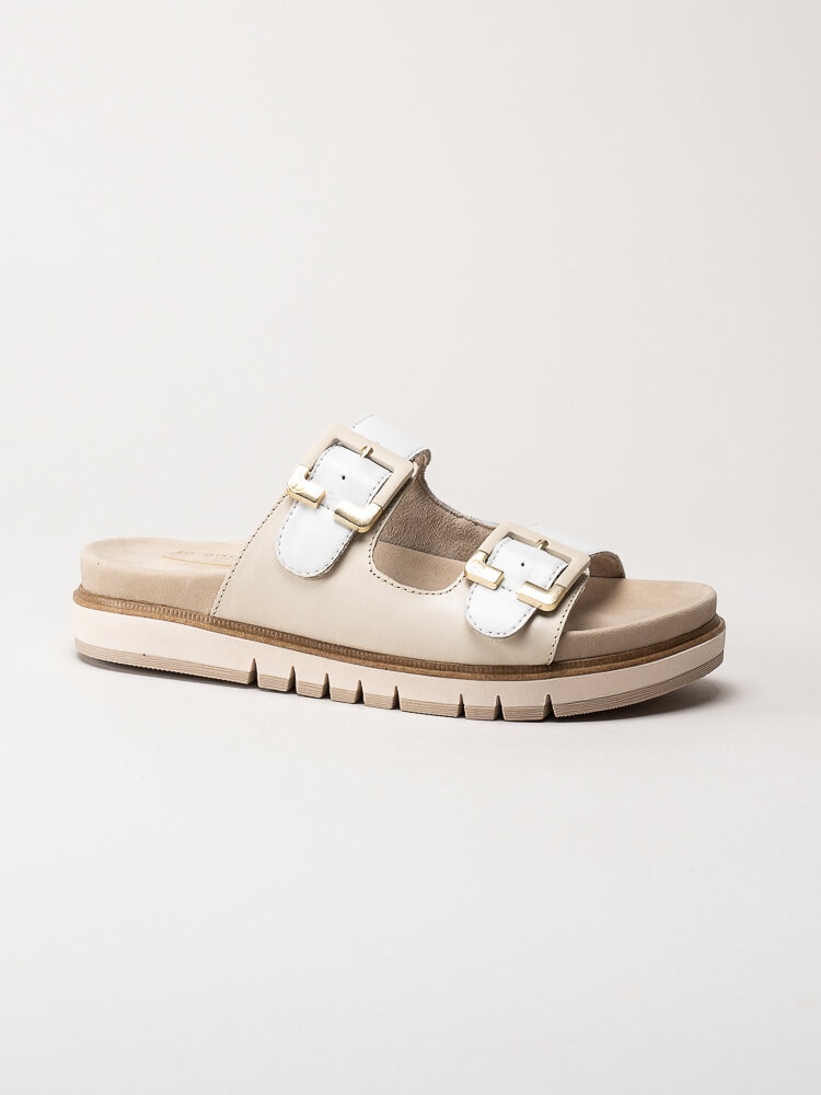 Tamaris Comfort - Vita slip in sandaler i skinn