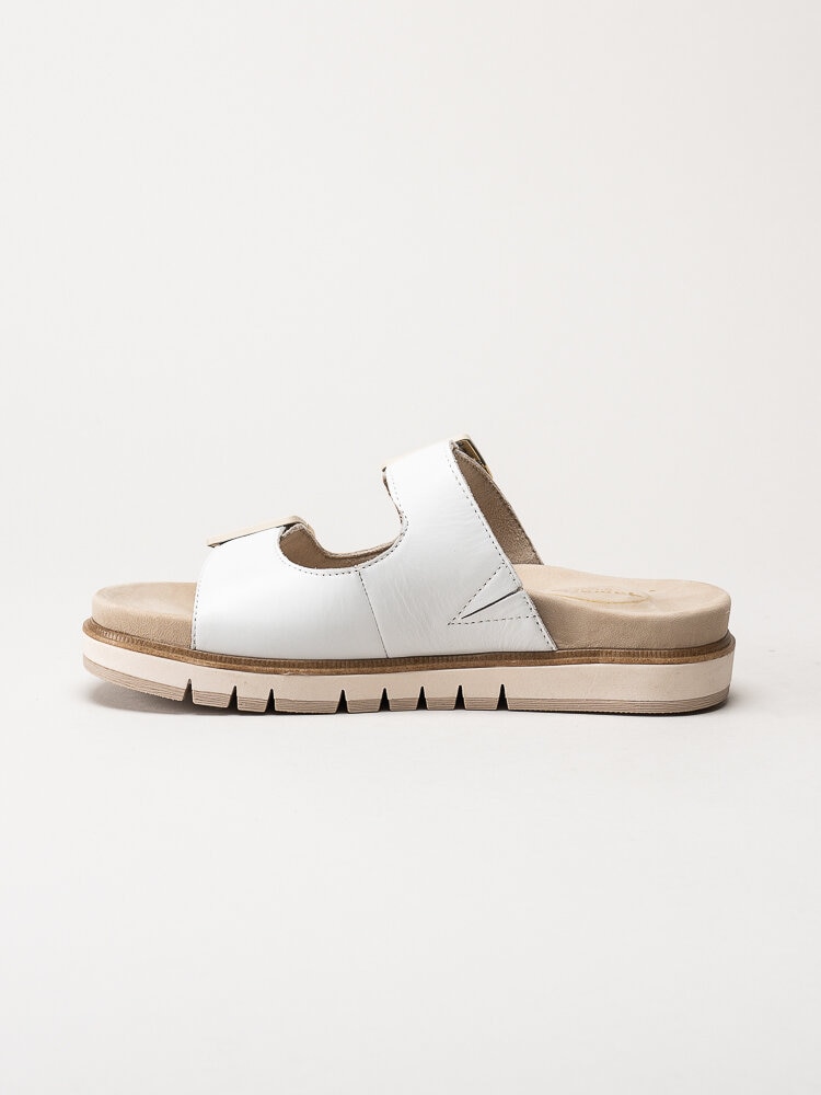 Tamaris Comfort - Vita slip in sandaler i skinn