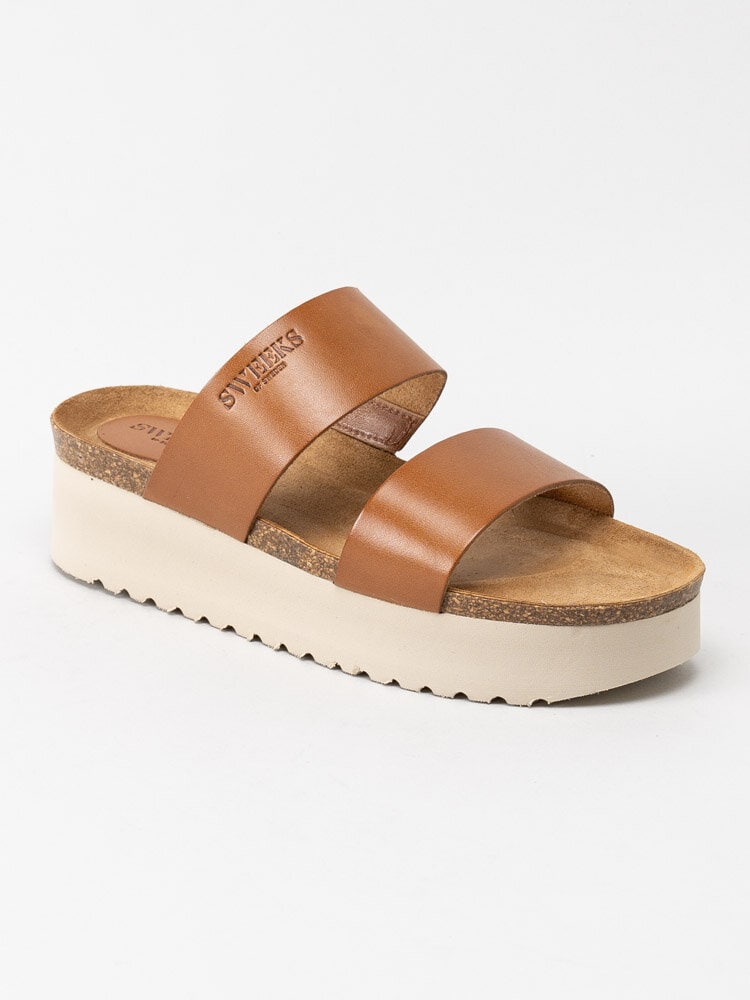 Sweeks - Hedda - Bruna slip in sandaler i skinn