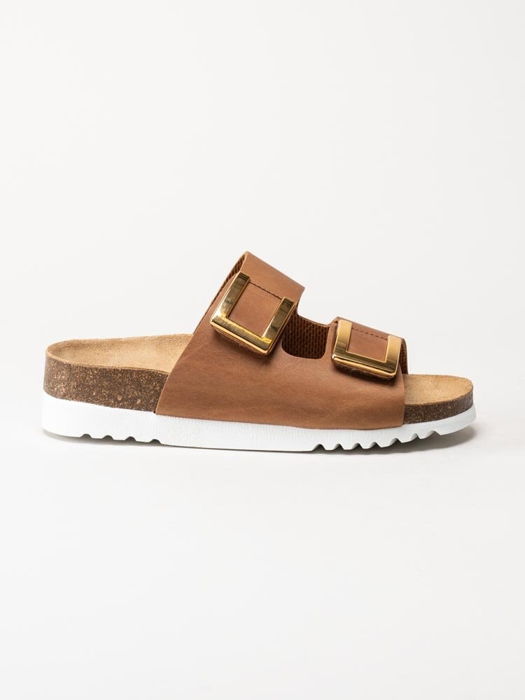 Scholl - Monterey - Bruna slip in sandaler i skinn