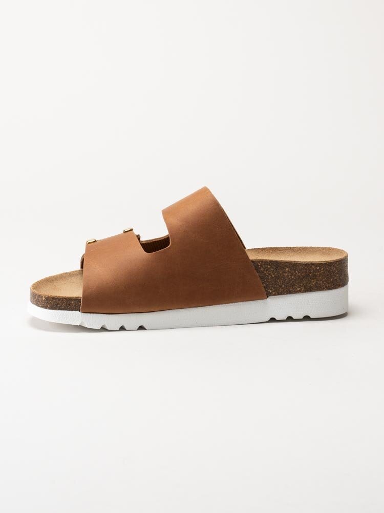 Scholl - Monterey - Bruna slip in sandaler i skinn