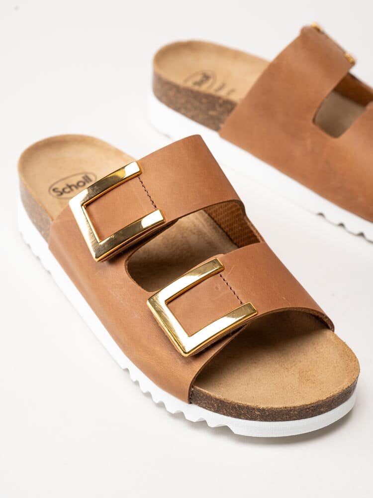 Scholl - Monterey - Bruna slip in sandaler i skinn