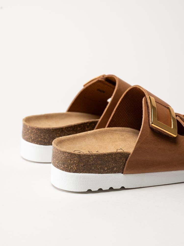 Scholl - Monterey - Bruna slip in sandaler i skinn