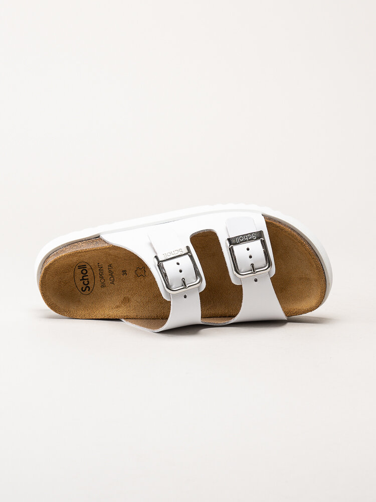 Scholl - Malerra AD - Vita slip i sandaler i skinn
