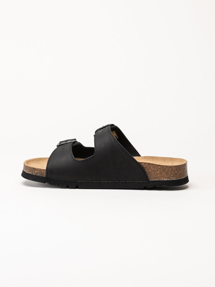 Scholl - Malaren Low AD - Svarta slip in sandaler i oljad nubuck