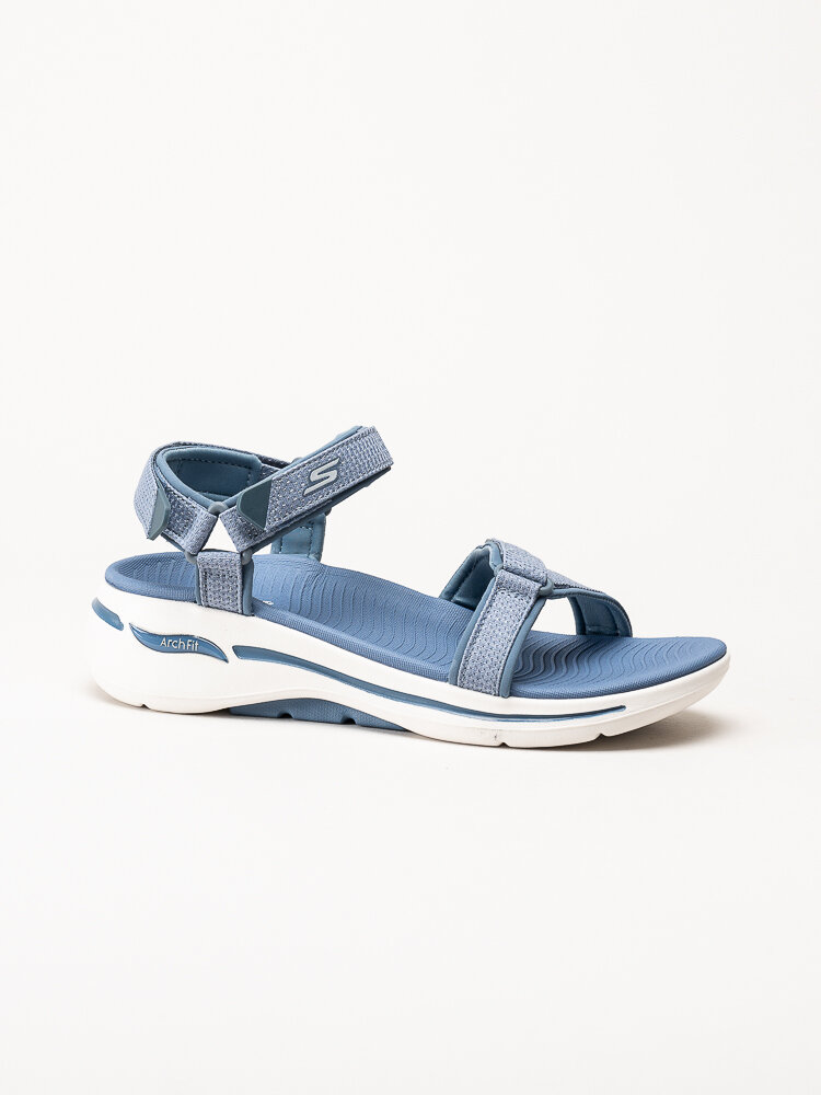 Skechers - GoWalk Arch Fit Sandal - Ljusblå sportiga sandaler i textil