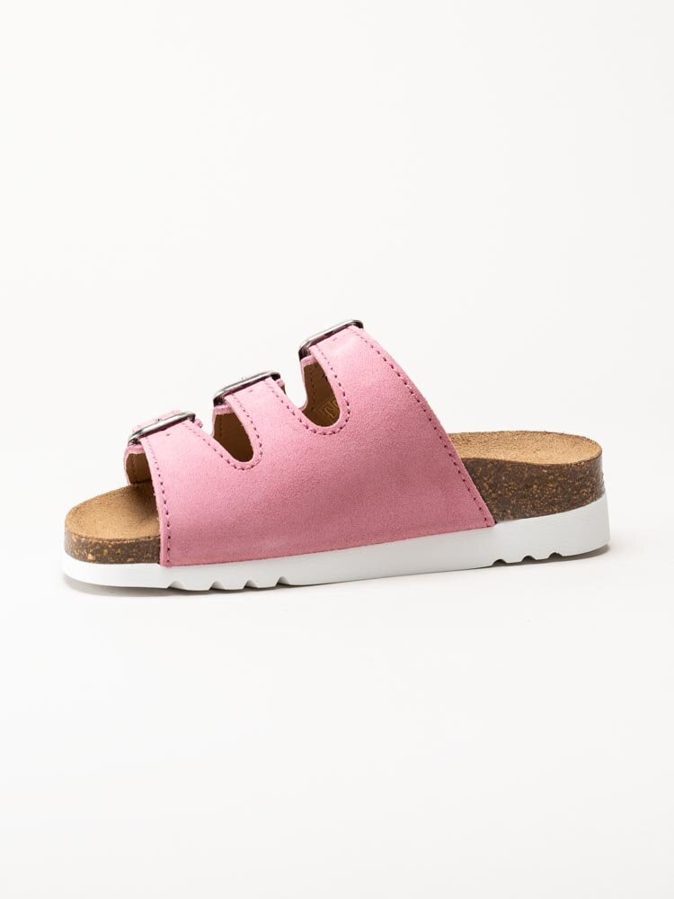 Scholl - Rio WG AD - Rosa slip in sandaler i mocka