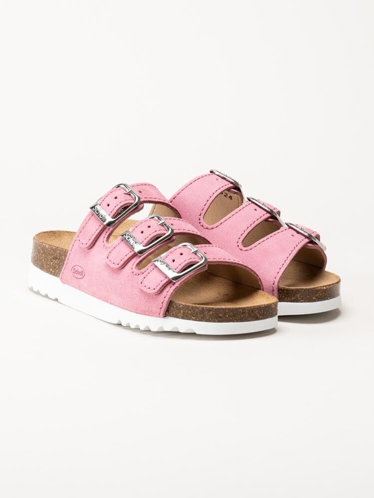 Scholl - Rio WG AD - Rosa slip in sandaler i mocka