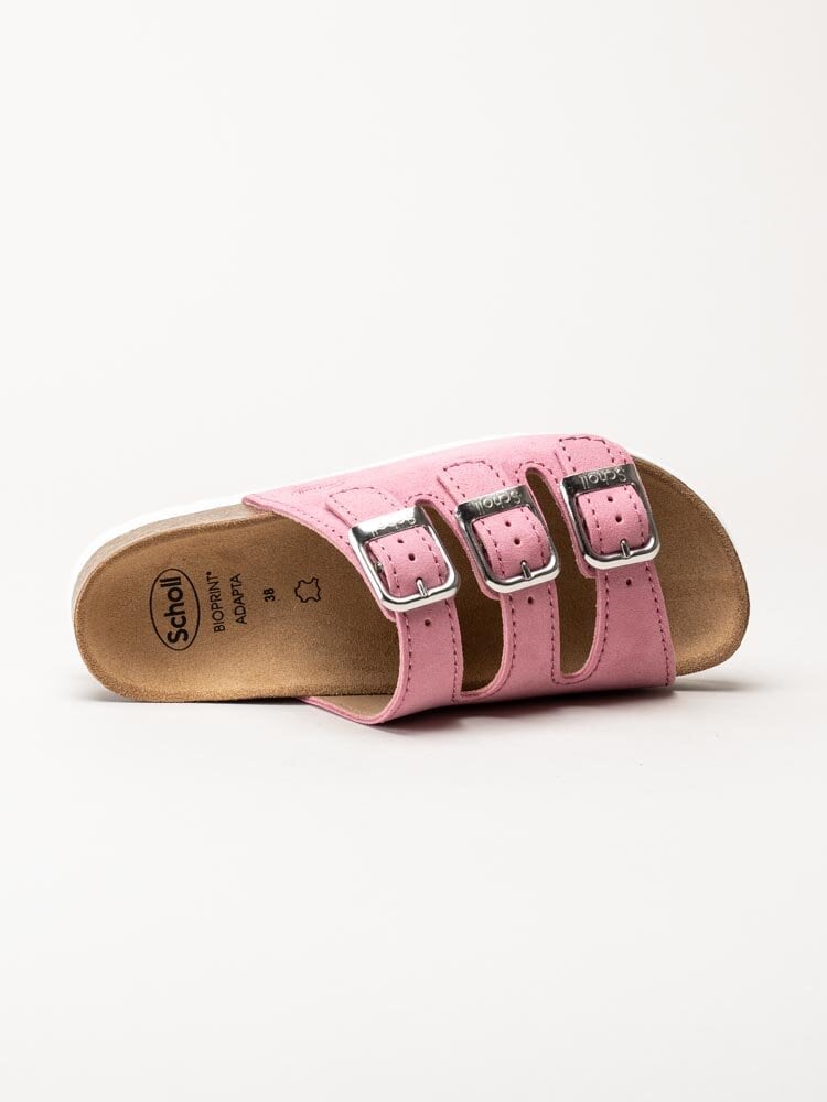 Scholl - Rio WG AD - Rosa slip in sandaler i mocka