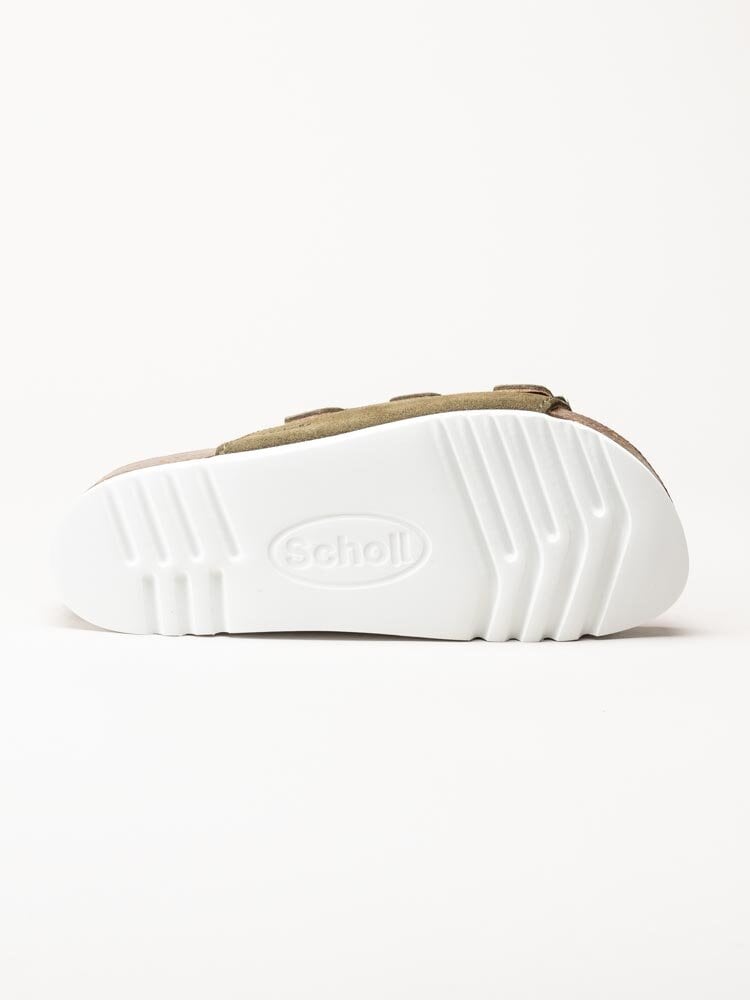 Scholl - Rio WG AD - Gröna slip in sandaler i mocka