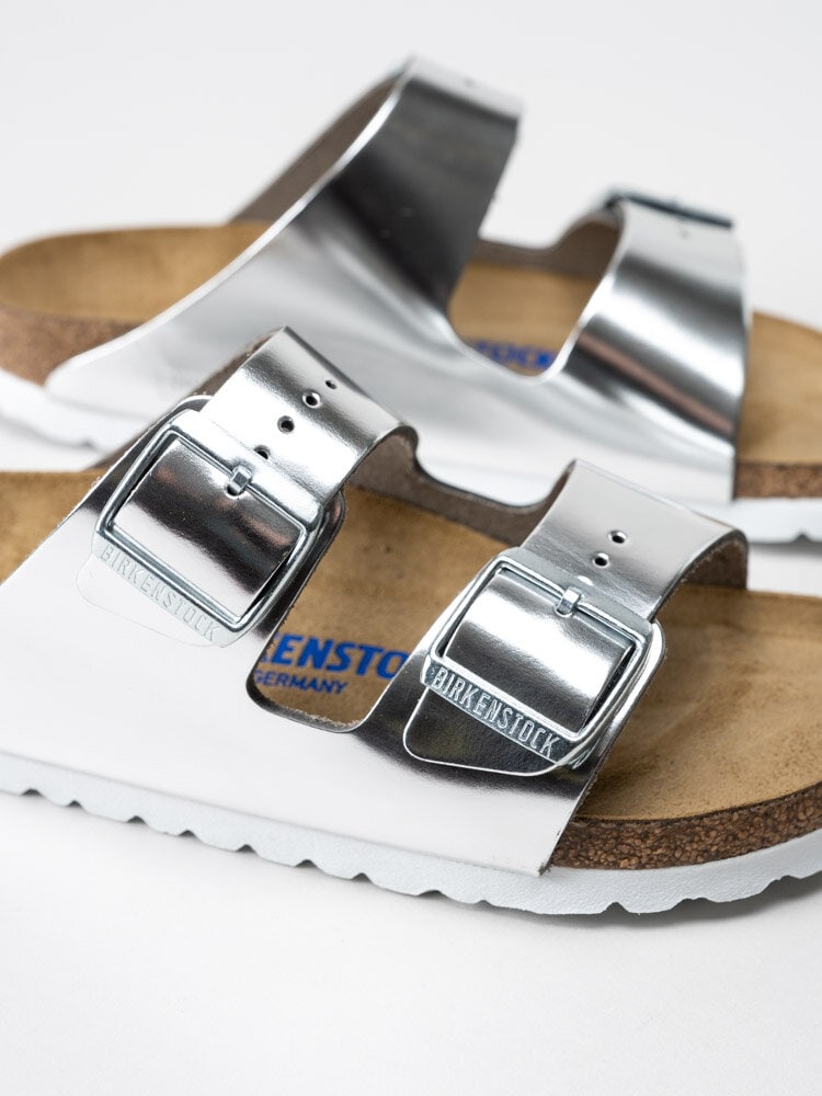 Birkenstock - Arizona Narrow SFB - Silvermetallic slip in sandaler