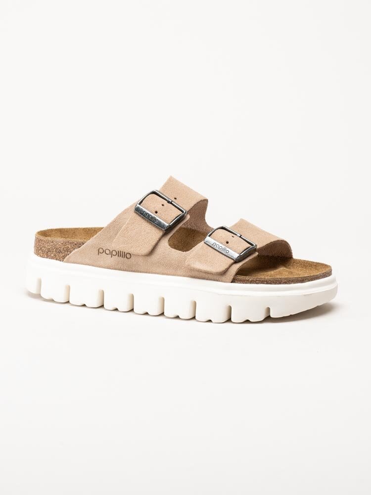 Papillio - Arizona Pap Chunky - Beige tofflor i mocka