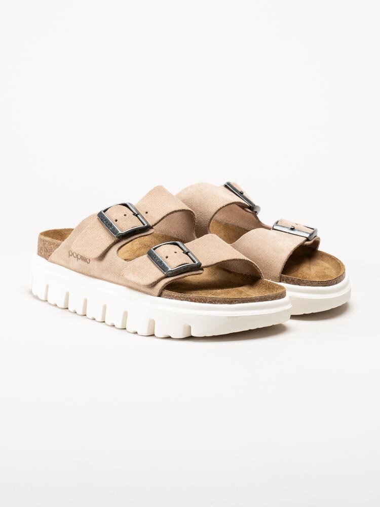 Papillio - Arizona Pap Chunky - Beige tofflor i mocka