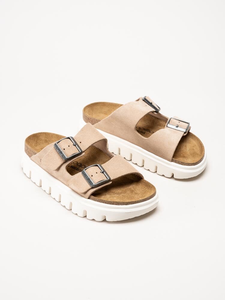 Papillio - Arizona Pap Chunky - Beige tofflor i mocka