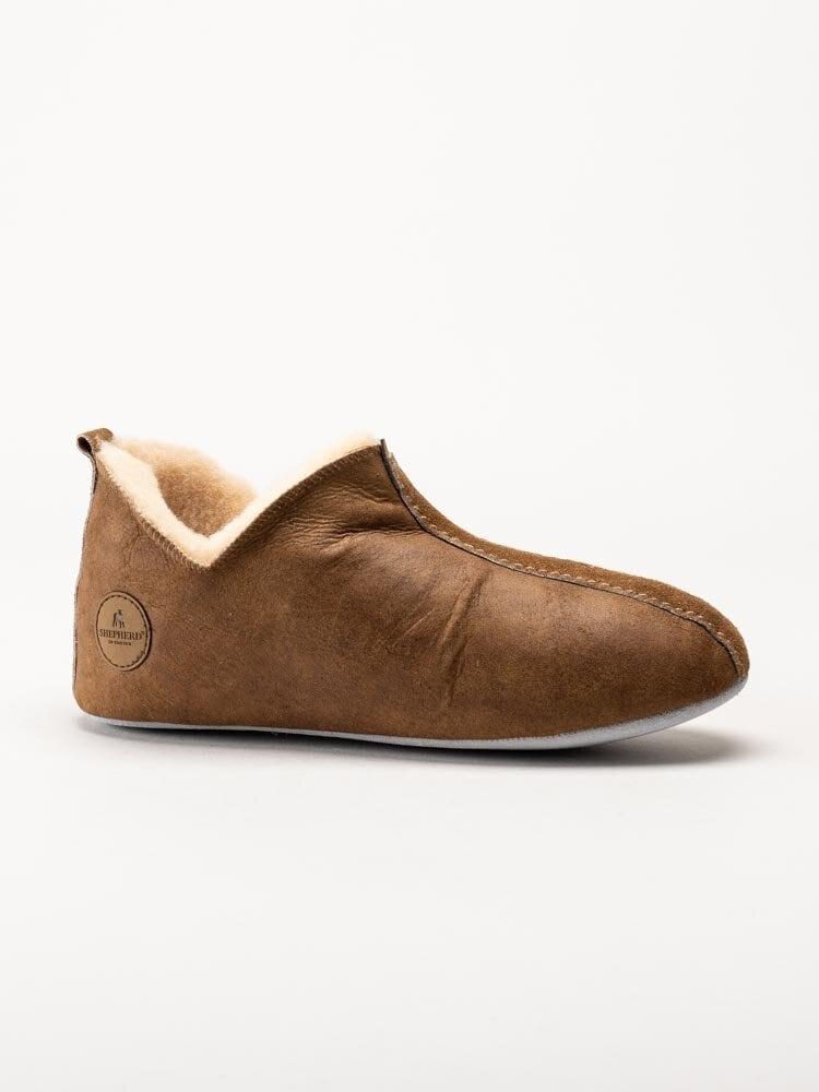 Shepherd - Lina - Ljusbruna slip on fårskinnstofflor