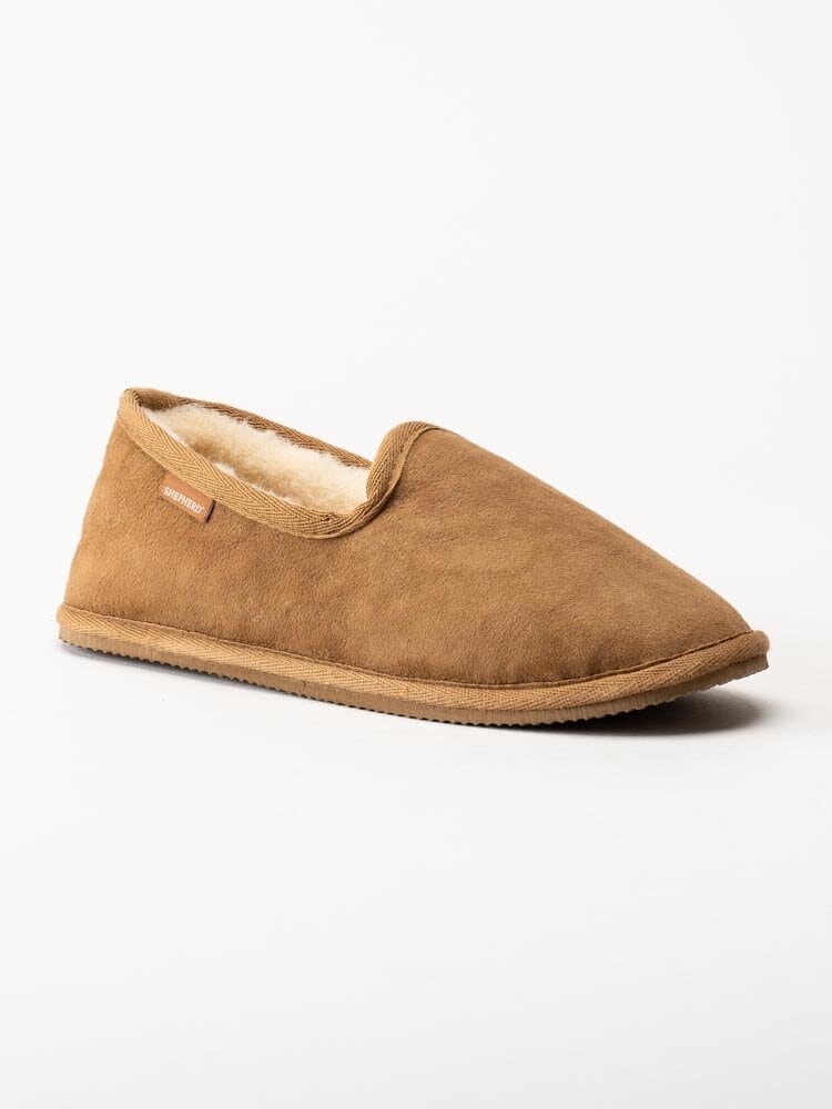 Shepherd - Hilde - Ljusbruna slip on fårskinnstofflor