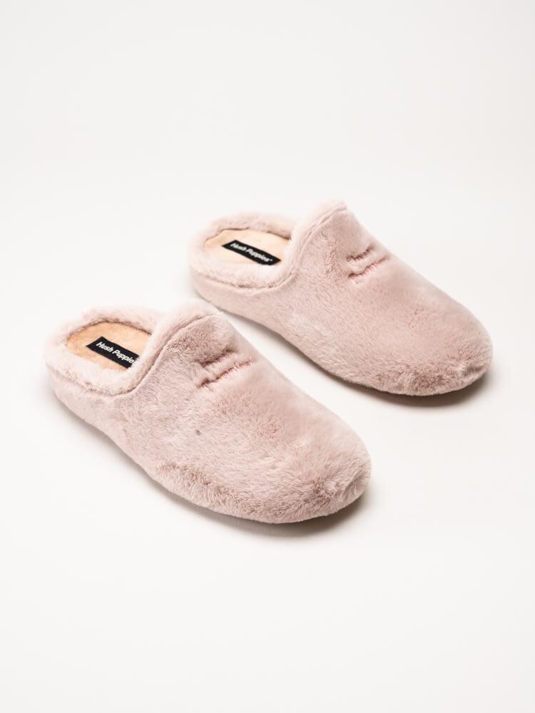 Hush Puppies - Olivia - Rosa fluffiga slip in tofflor