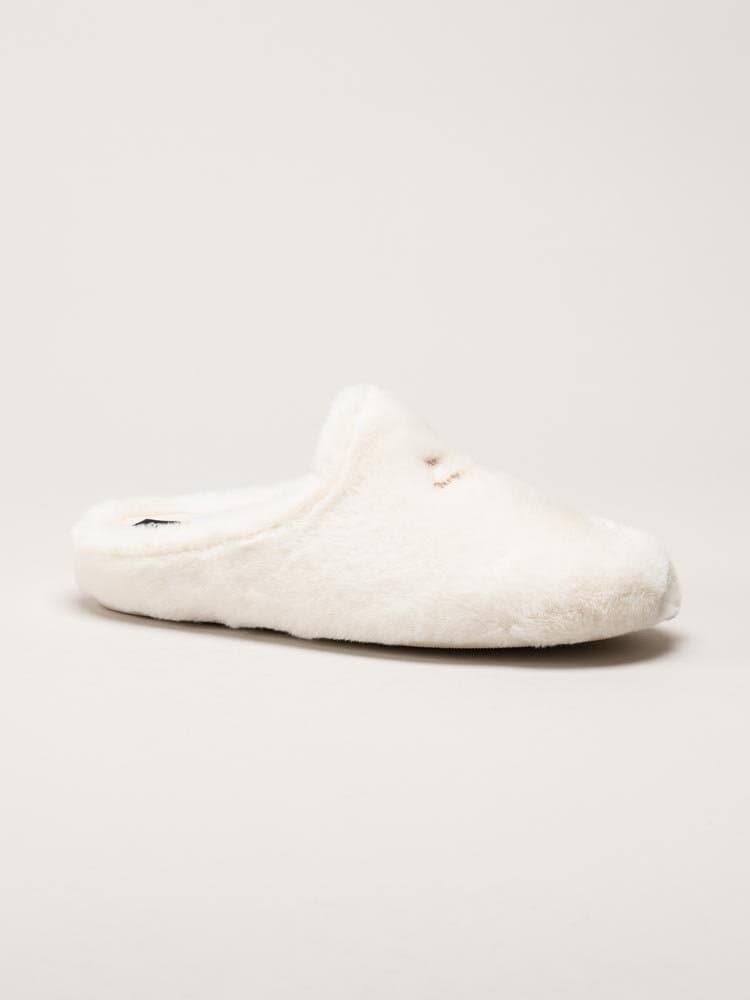 Hush Puppies - Olivia - Vita fluffiga slip in tofflor