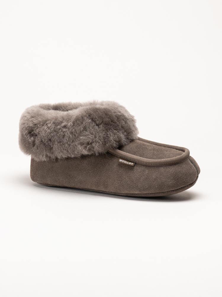 Wollies - Classico Suede - Bruna slip on fårskinnstofflor