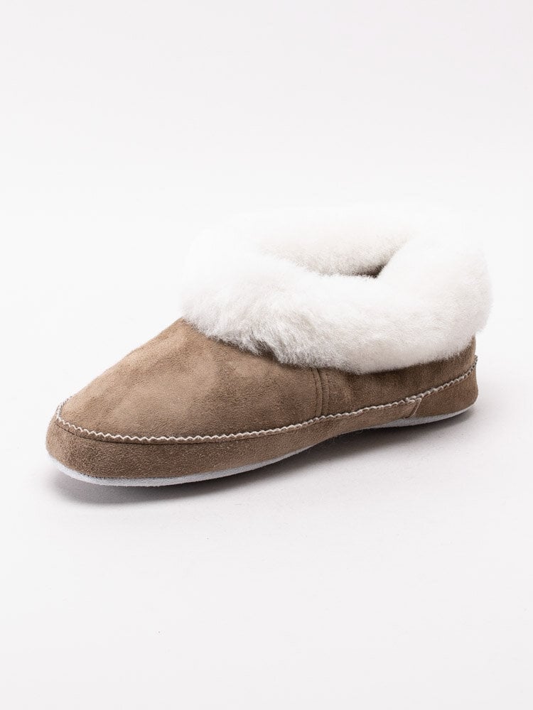 Shepherd - Emmy - Beige slip on fårskinnstofflor