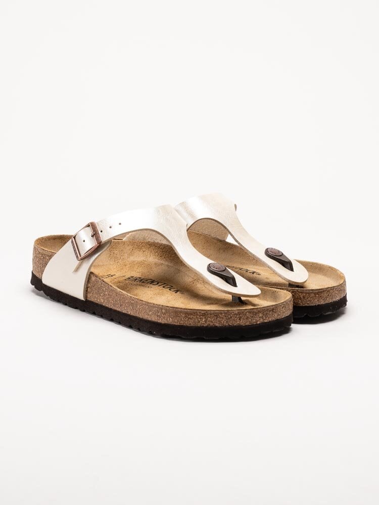 Birkenstock - Gizeh regular - Pärlvita slip in sandaler