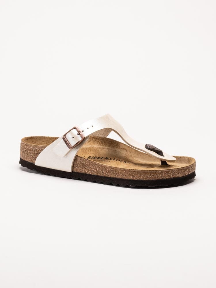 Birkenstock - Gizeh regular - Pärlvita slip in sandaler