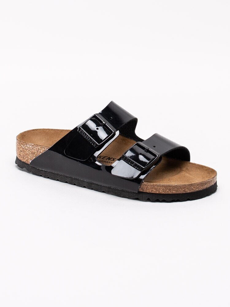 Birkenstock - Arizona patent - Svarta slip in sandaler i lack