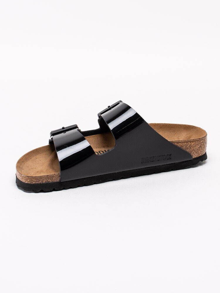 Birkenstock - Arizona patent - Svarta slip in sandaler i lack