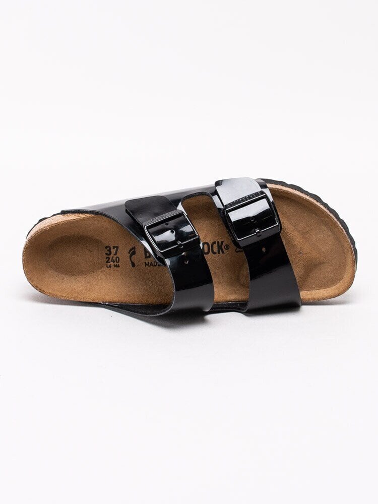 Birkenstock - Arizona patent - Svarta slip in sandaler i lack