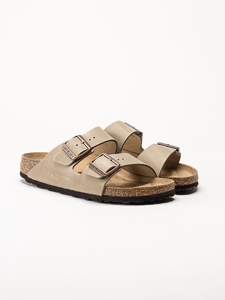 Birkenstock - Arizona oiled leather - Beige slip in sandaler