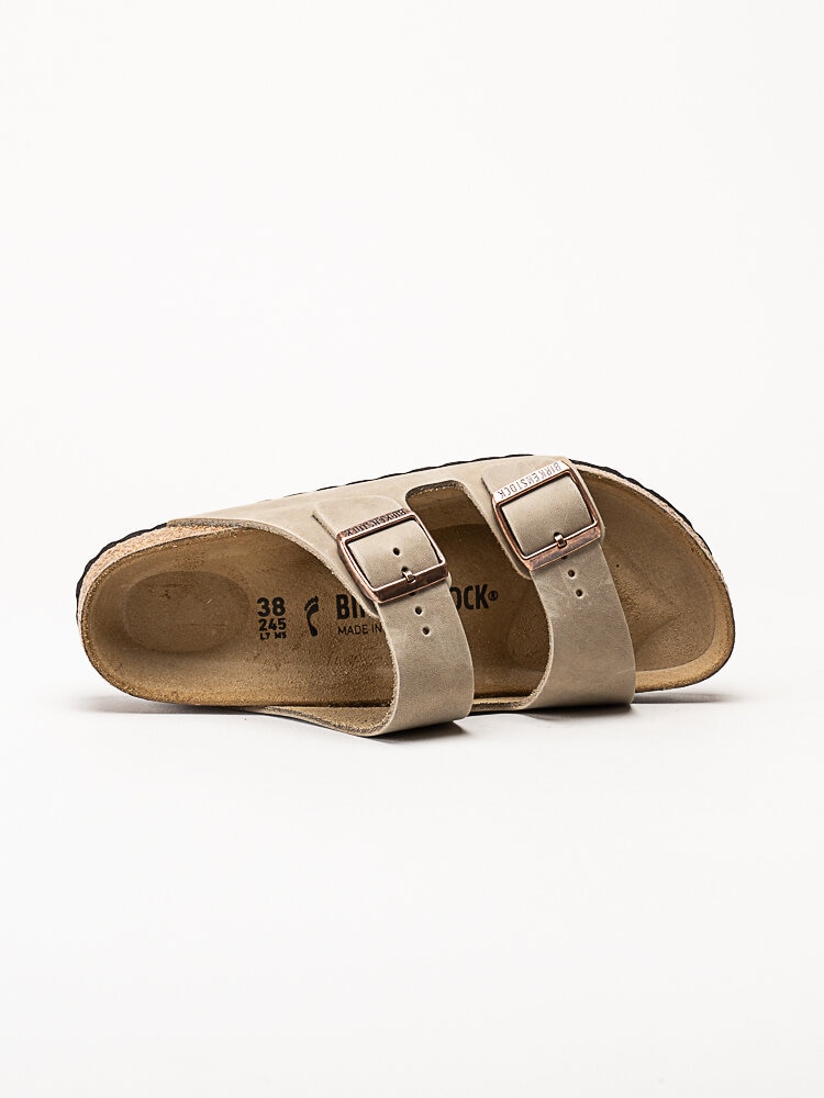 Birkenstock - Arizona oiled leather - Beige slip in sandaler