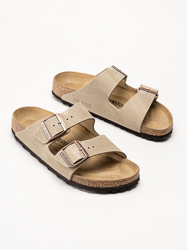 Birkenstock - Arizona oiled leather - Beige slip in sandaler