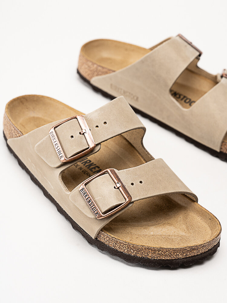 Birkenstock - Arizona oiled leather - Beige slip in sandaler