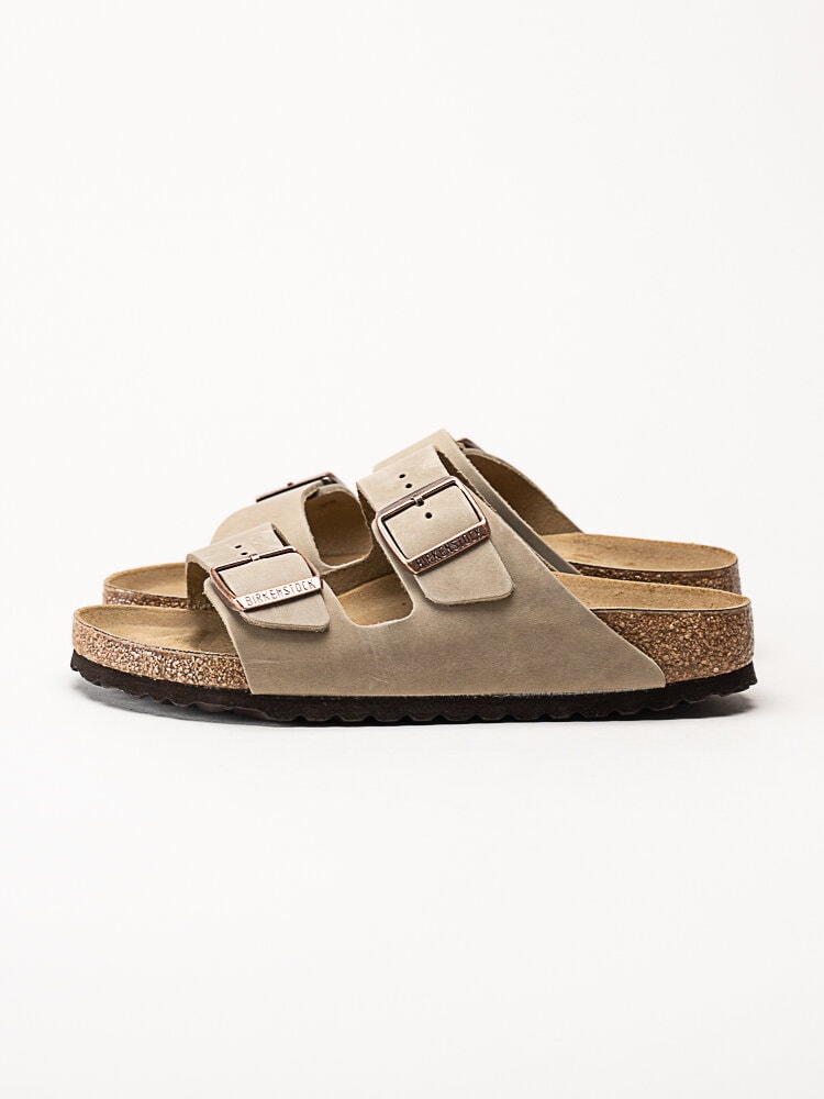 Birkenstock - Arizona oiled leather - Beige slip in sandaler