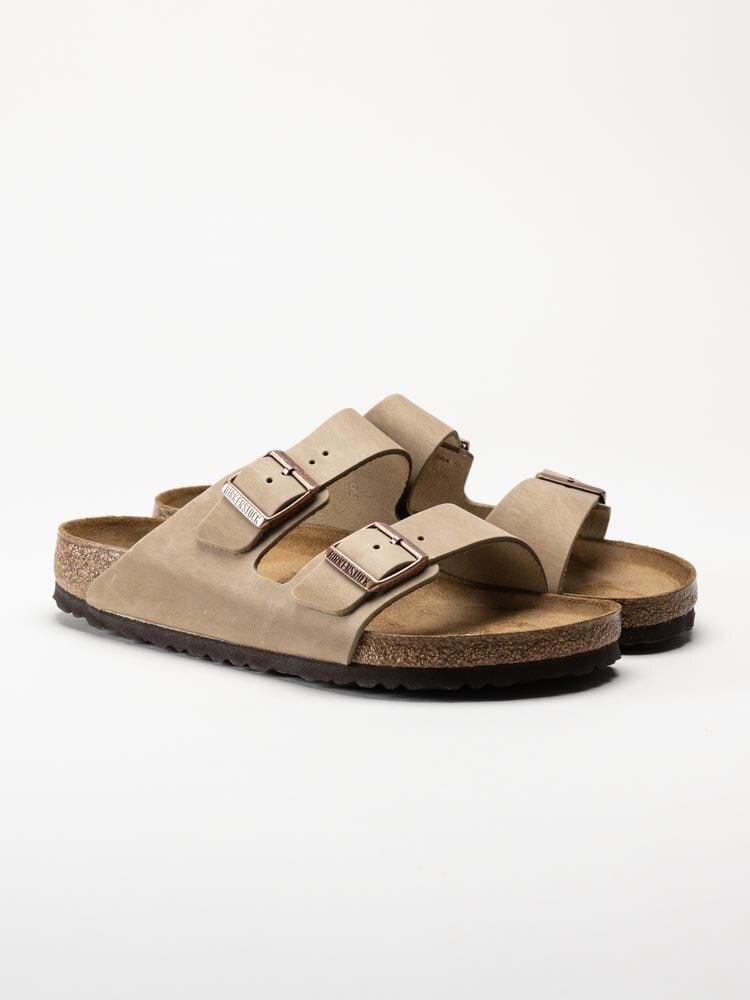 Birkenstock - Arizona oiled leather - Ljusbruna slip in sandaler